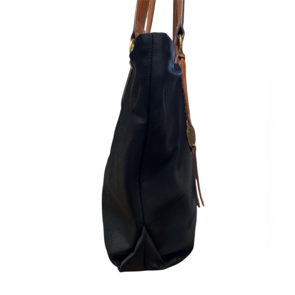 Margot New York Nylon Tote Bag with Tan Straps - Picture 7 of 11